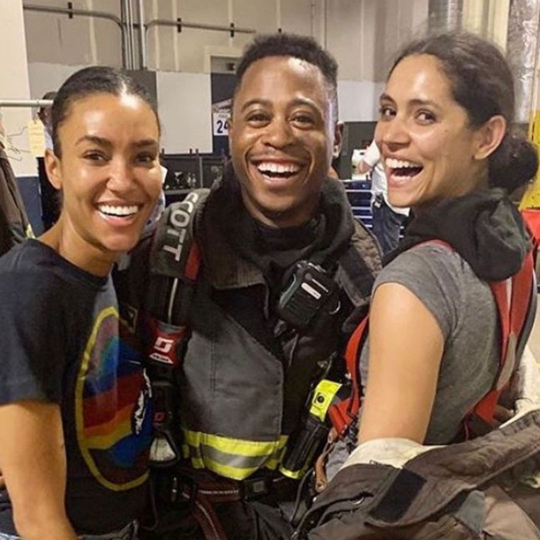 Chicago Fire stars Miranda Rae Mayo and Daniel Kyri celebrate Annie Ilonzeh's exciting news
