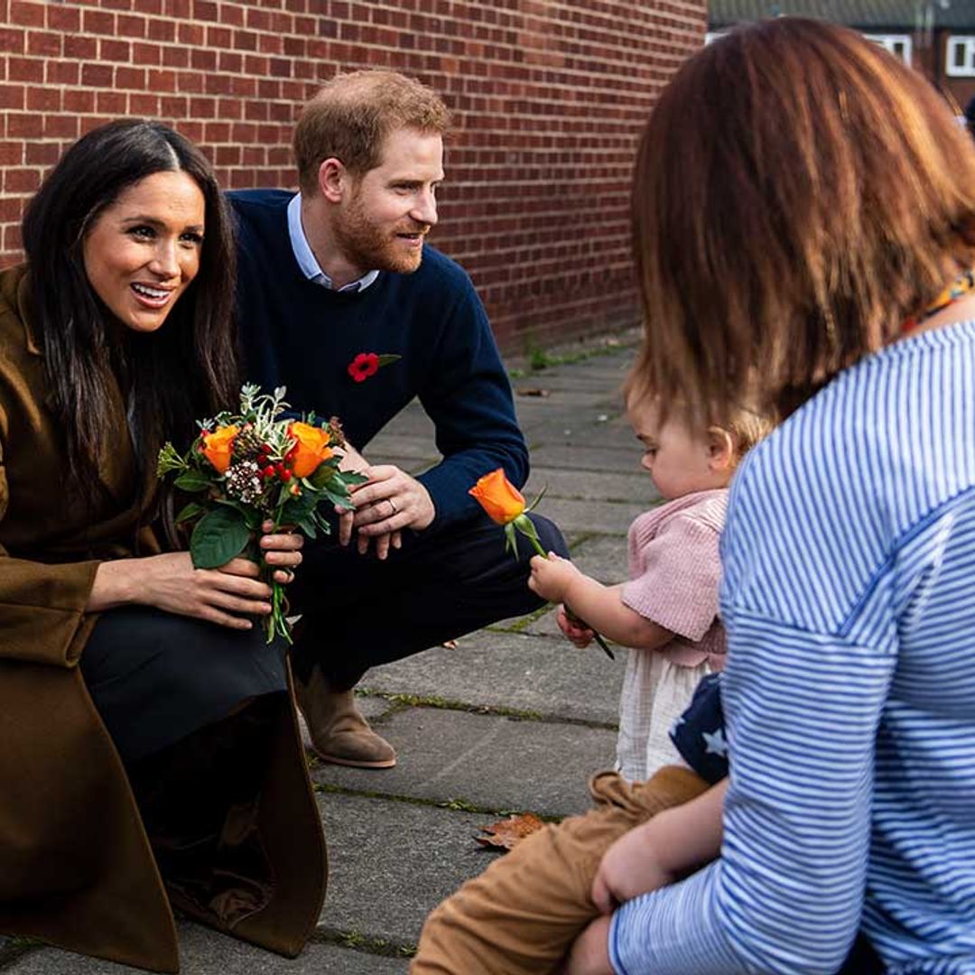 Prince Harry and Meghan Markle reveal Archie is crawling as they surprise military families in Windsor