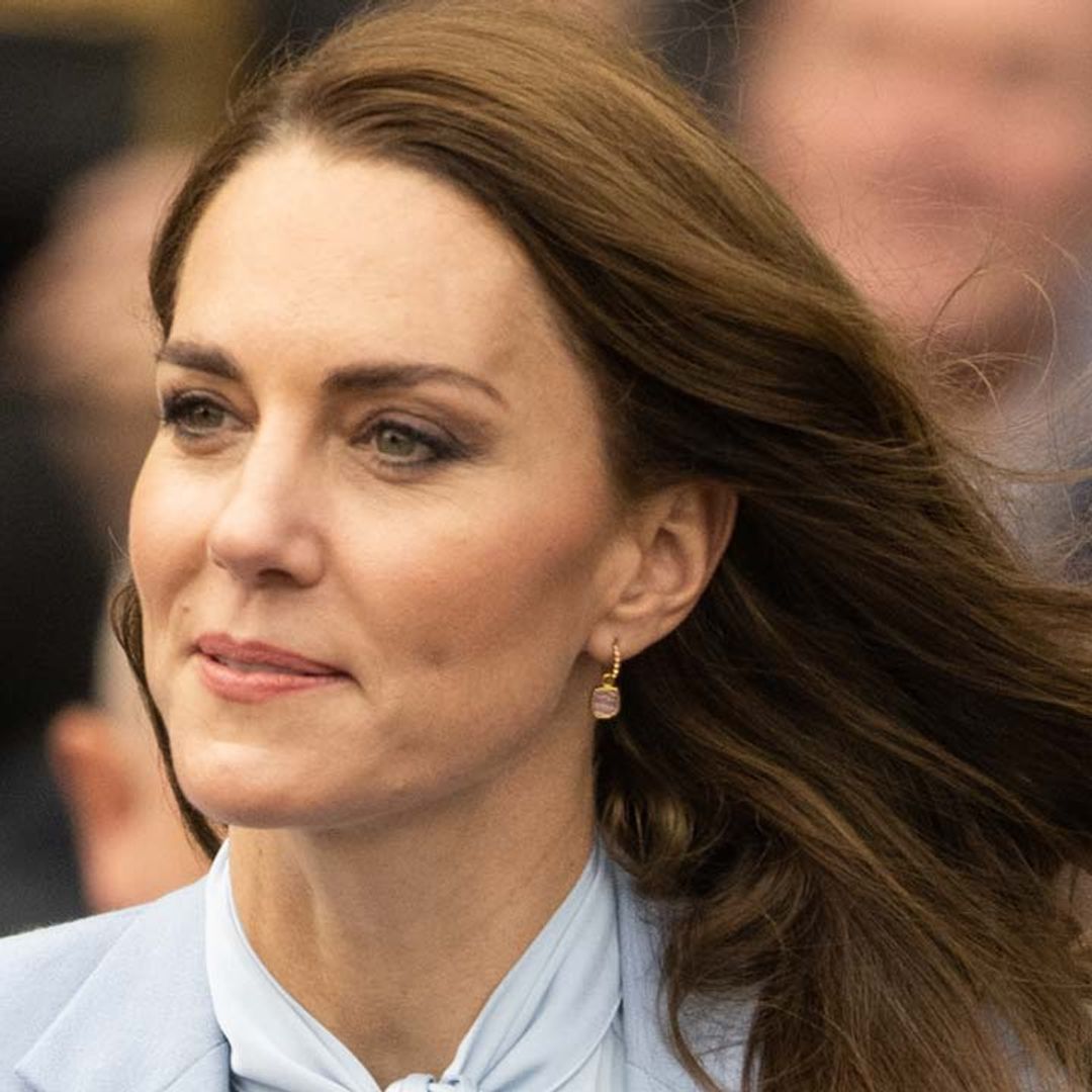 Princess Kate looks practically perfect in polka dot blouse and fitted trousers