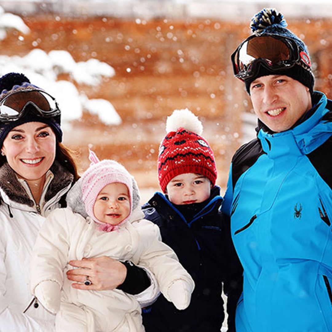 William and Kate show off their playful side on first family skiing holiday