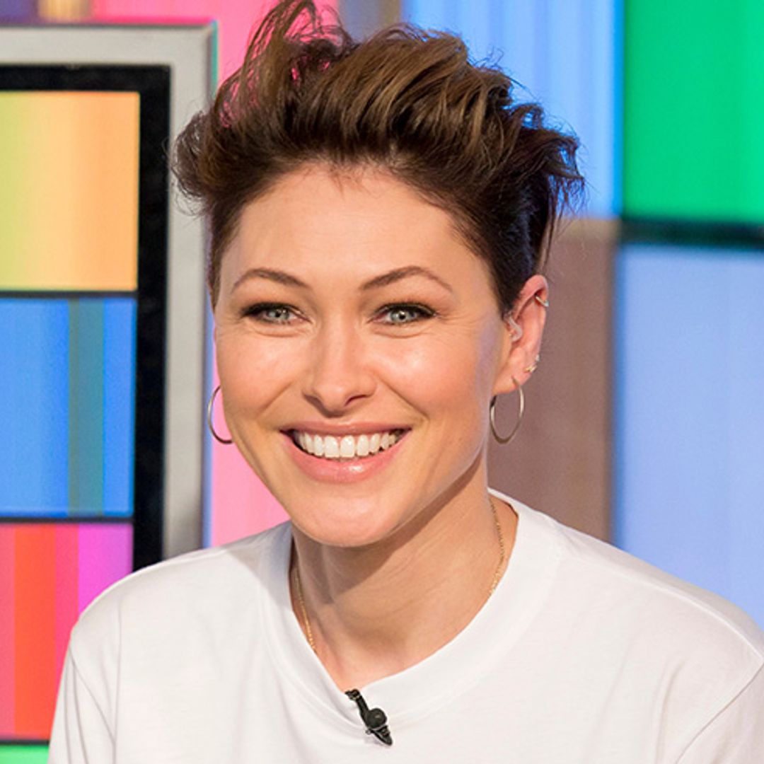 Emma Willis is summer ready in pink cropped trousers on This Morning
