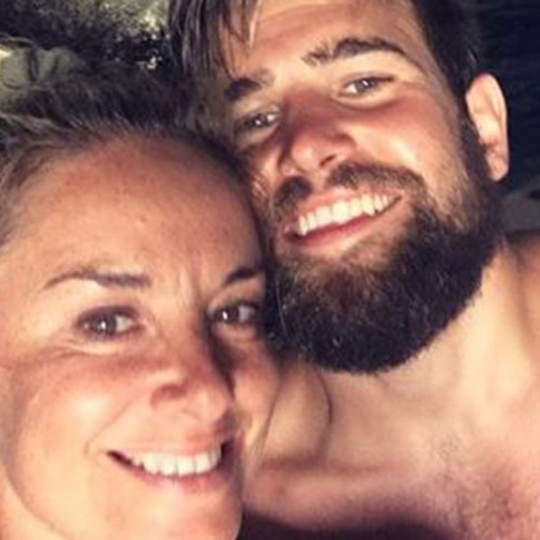 EastEnders star Tamzin Outhwaite celebrates something very special with boyfriend Tom Child