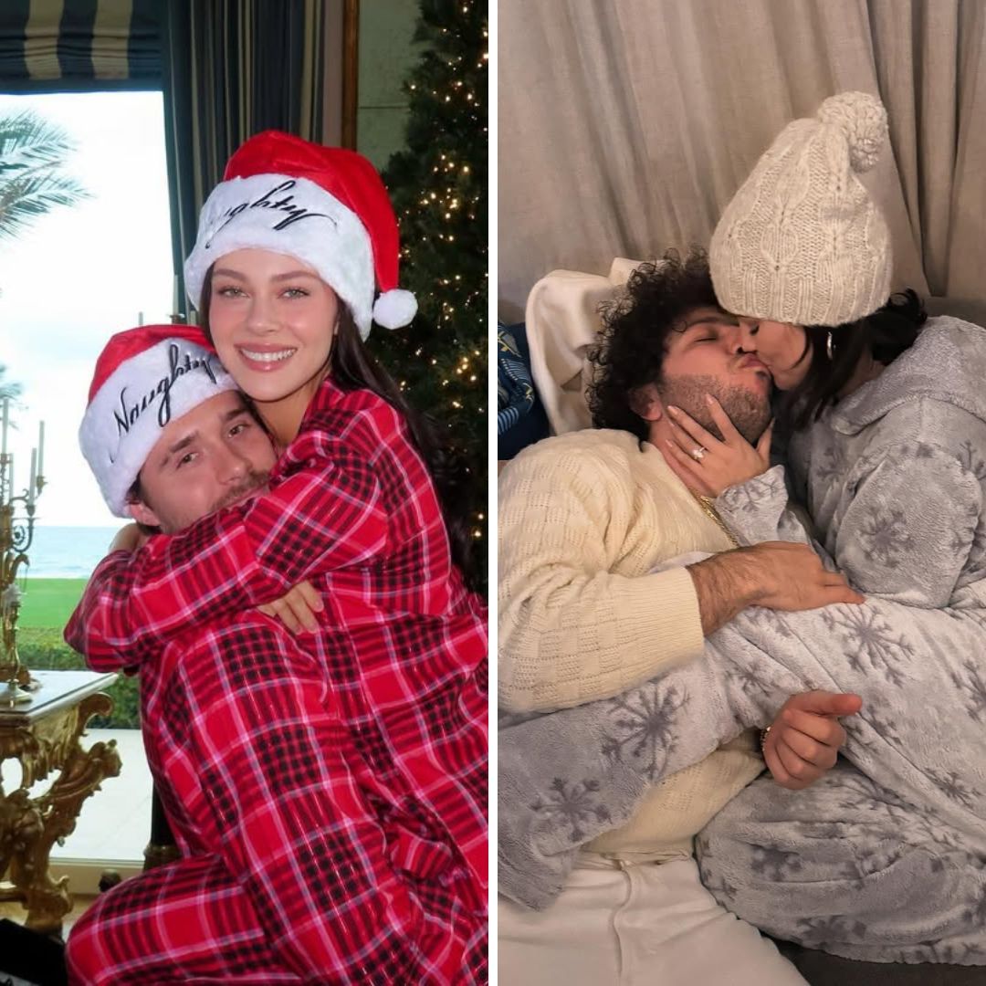 From Victoria Beckham and David Beckham to Selena Gomez and Benny Blanco: the sweetest loved up celebrity couples this festive season