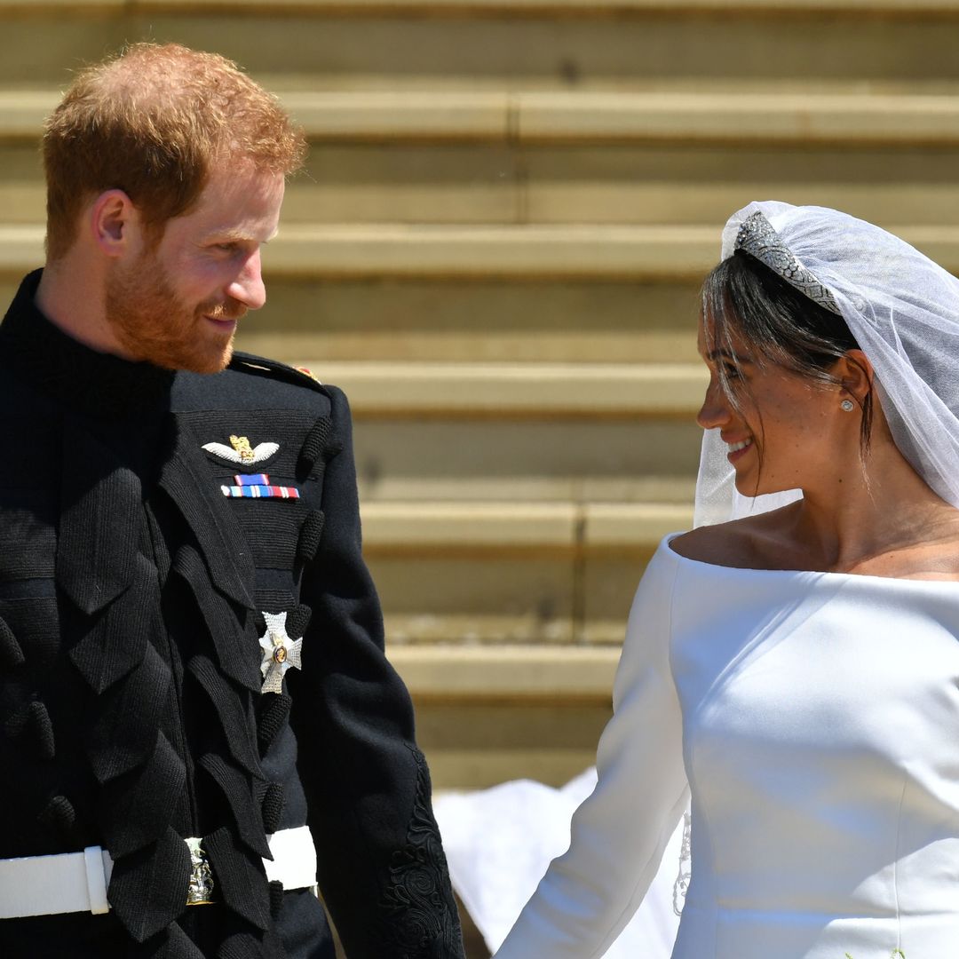 Prince Harry and Meghan Markle's rarely-seen wedding photos: From tearful speech to guest slippers