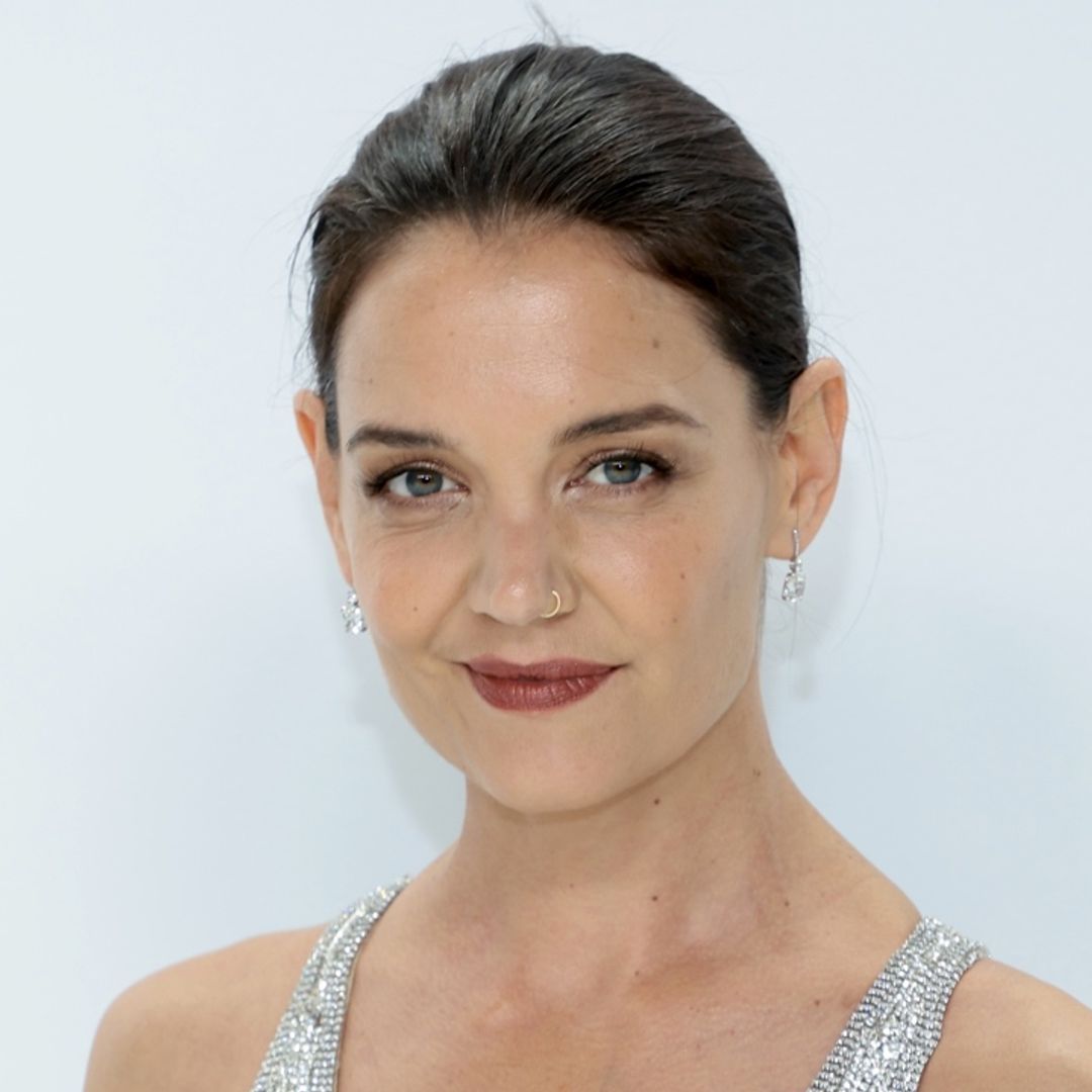 Katie Holmes grabs the spotlight in risqué see-through diamond-covered dress