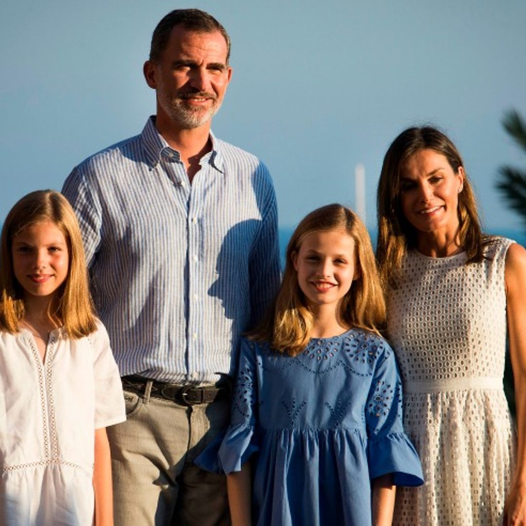 Queen Letizia of Spain twins with her daughters on holiday (and one of them is wearing Zara)