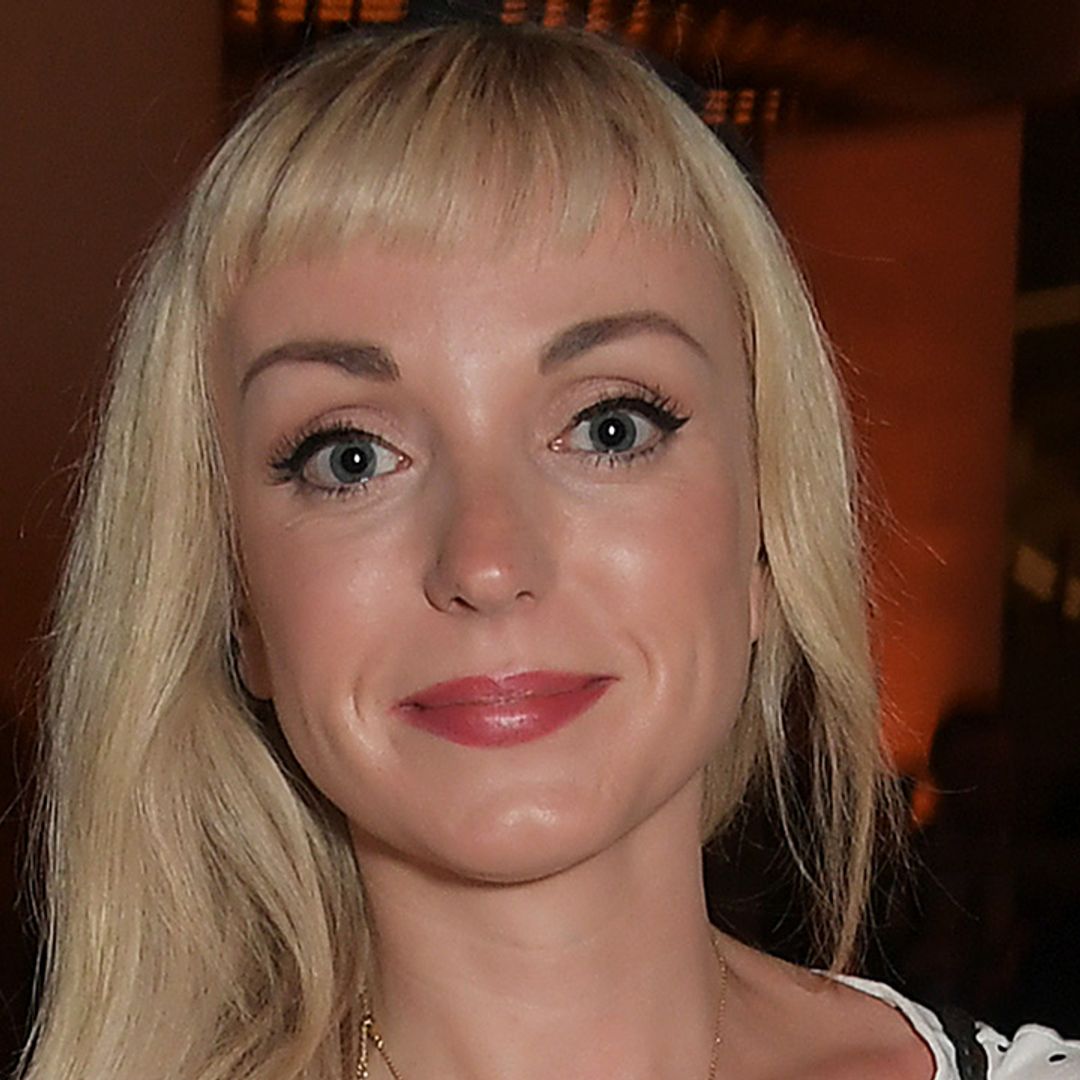 Helen George stuns with growing baby bump in beautiful floral dress