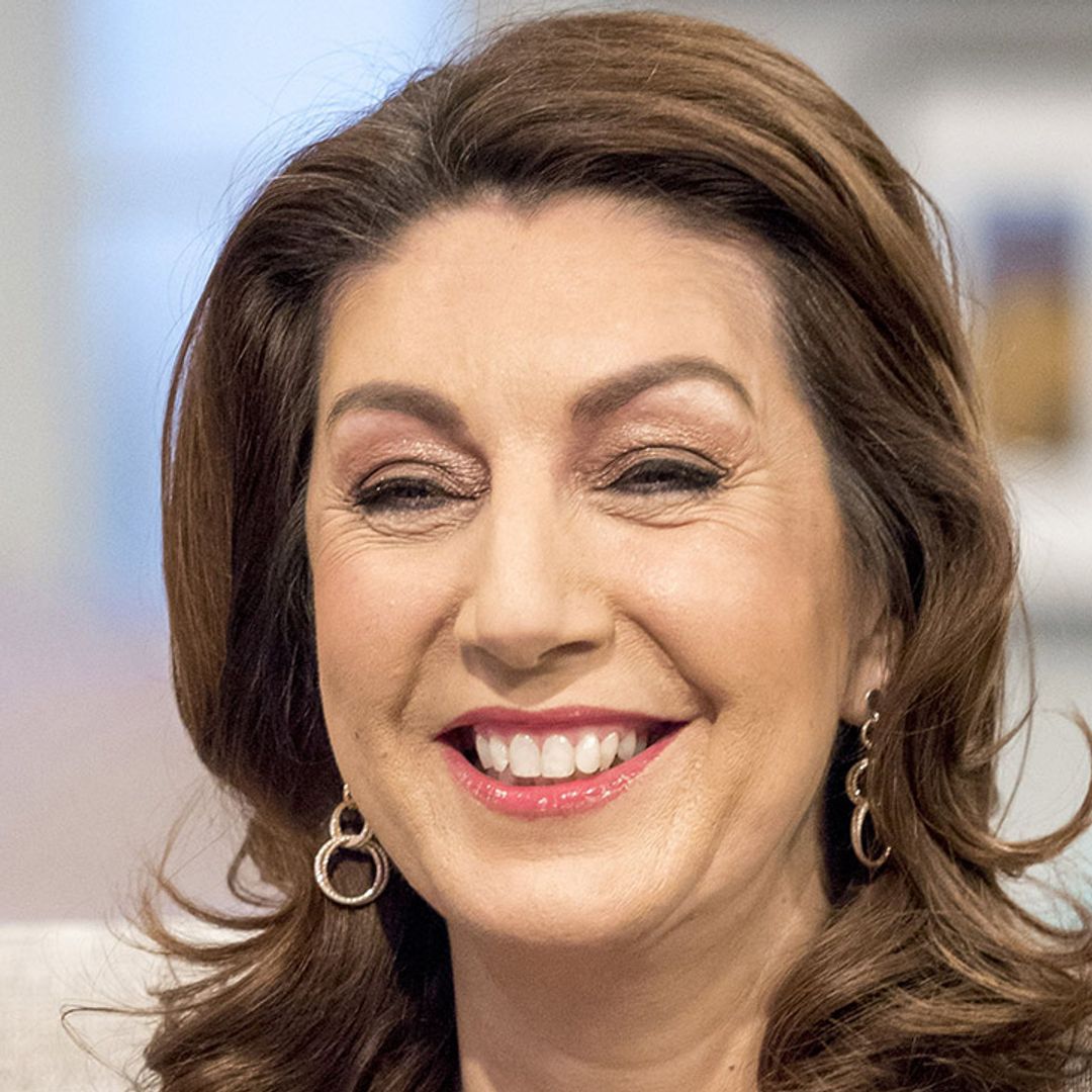 Jane McDonald is the embodiment of summer in flowing floral dress