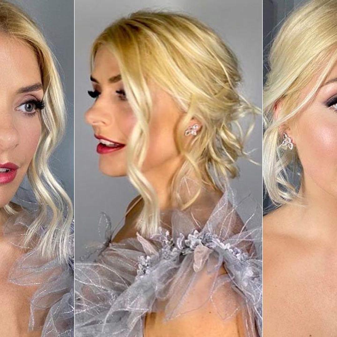 Holly Willoughby channels a fairytale princess in a blue tulle gown on Dancing on Ice