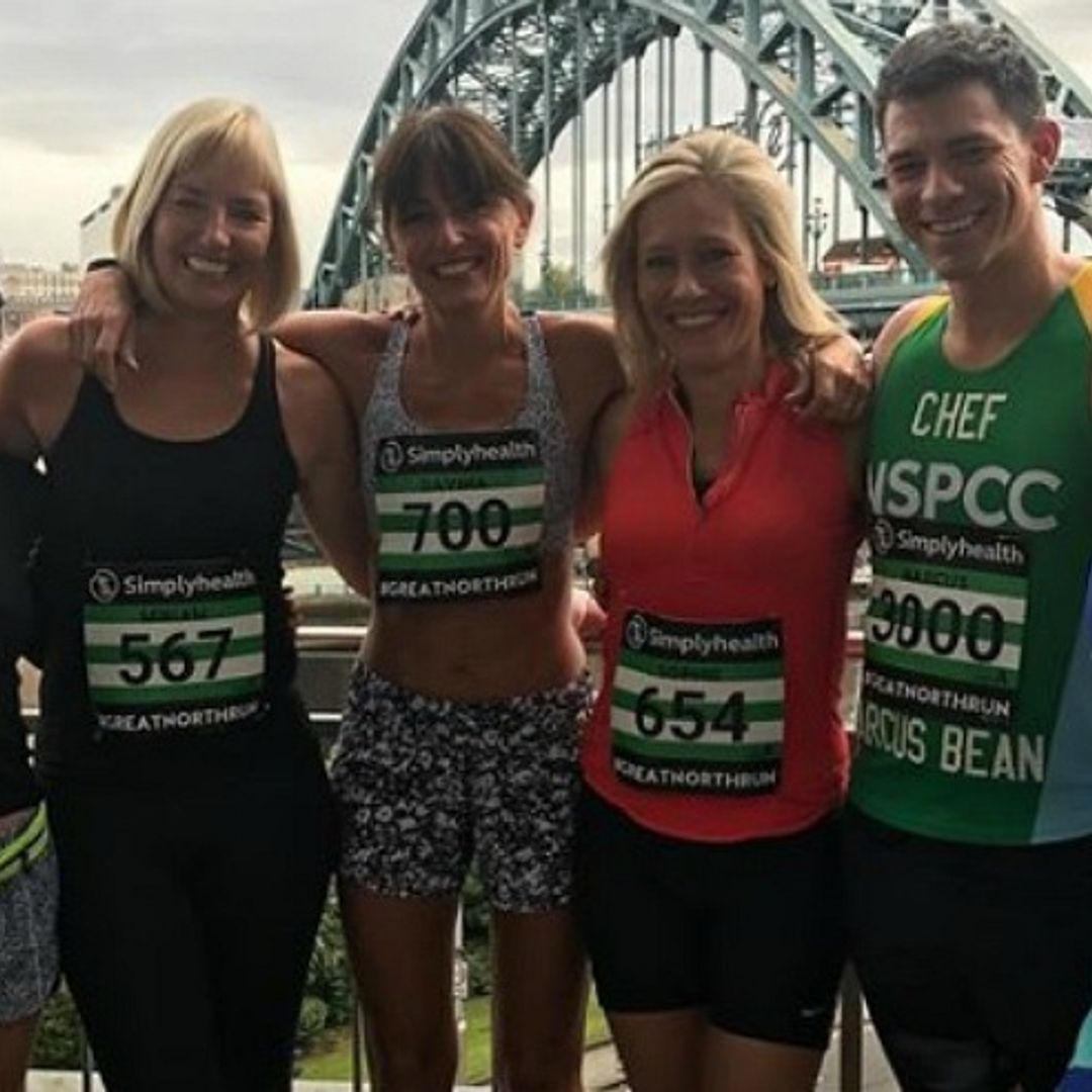Davina McCall shows toned abs as she completes Great North Run