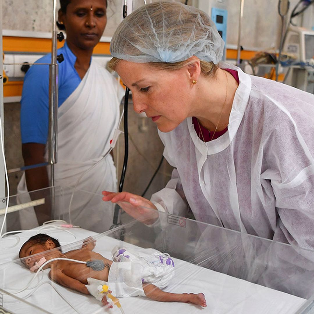 The Countess of Wessex relives emotional experiences at premature baby unit in India