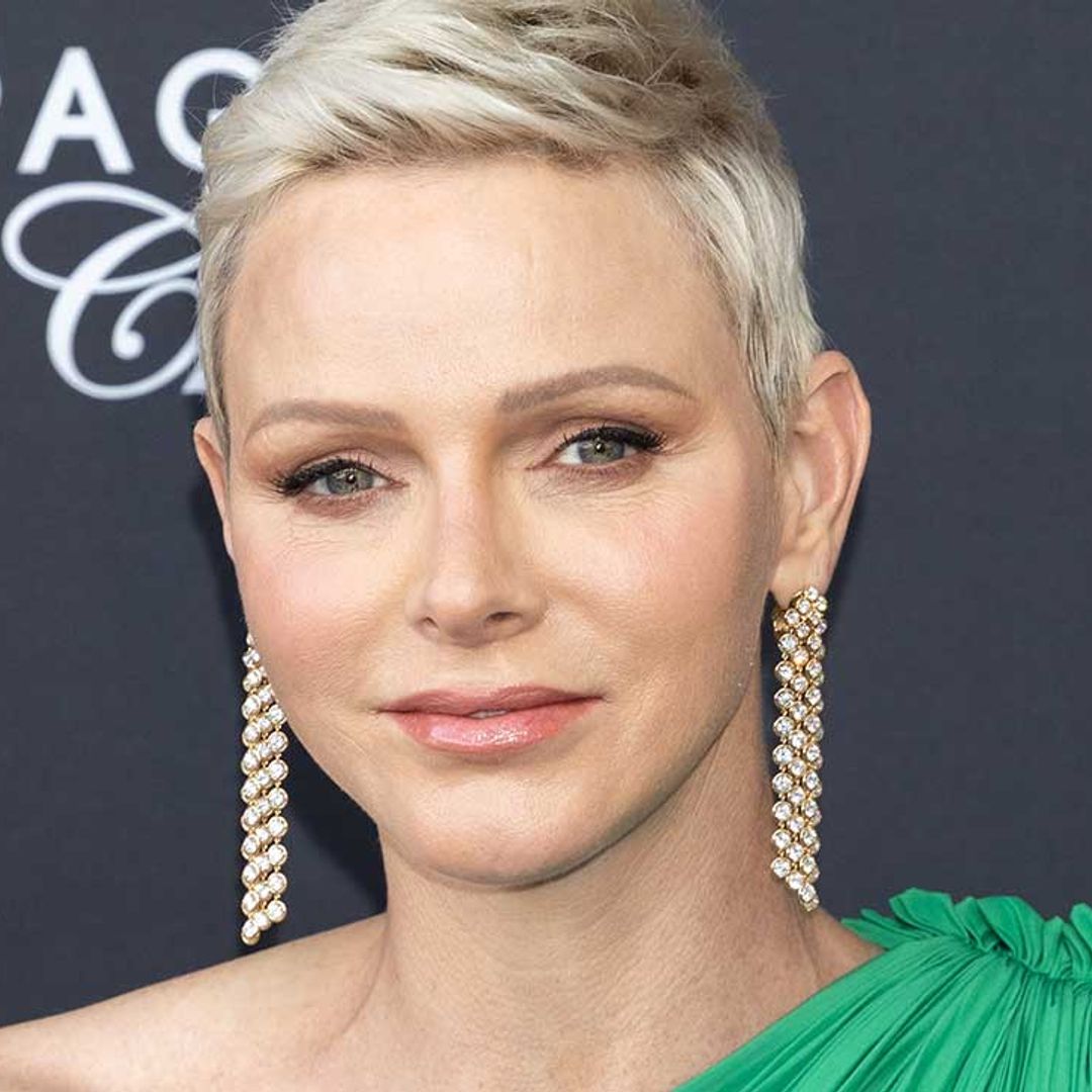 Princess Charlene dazzles in striking one-shoulder dress