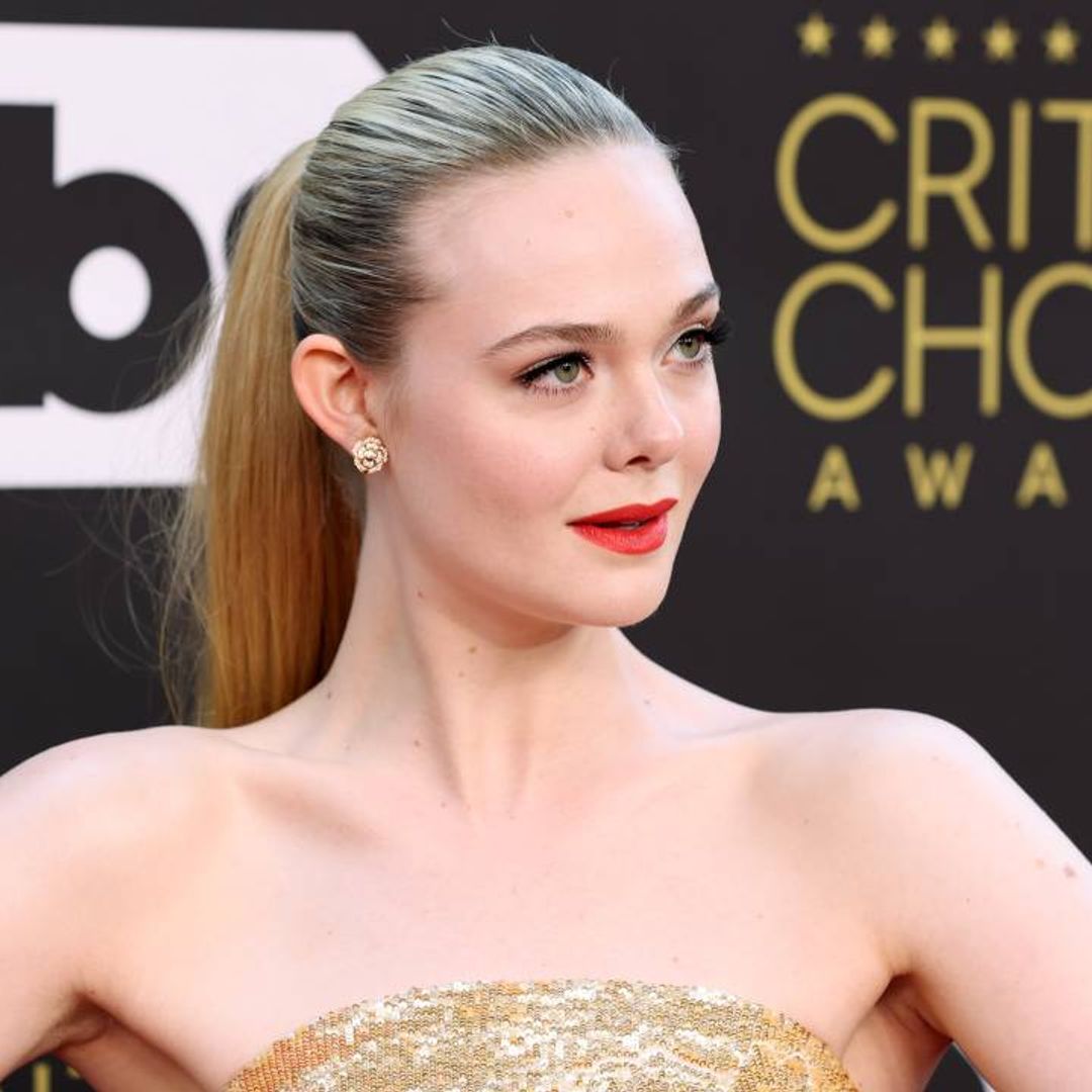 Elle Fanning shares surprising bathroom photo from the Critics Choice Awards