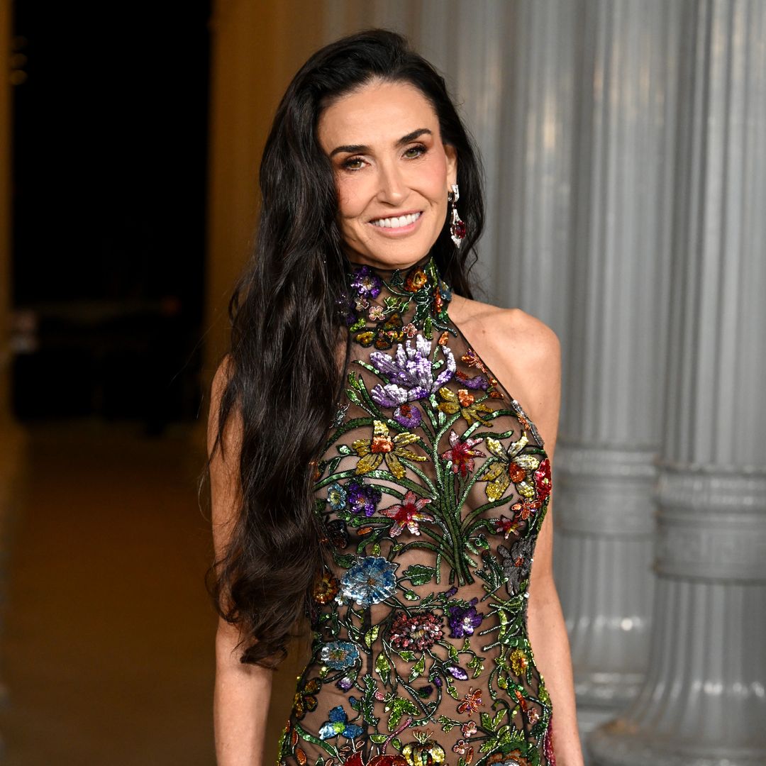 Demi Moore commands attention in naked dress with glitzy twist