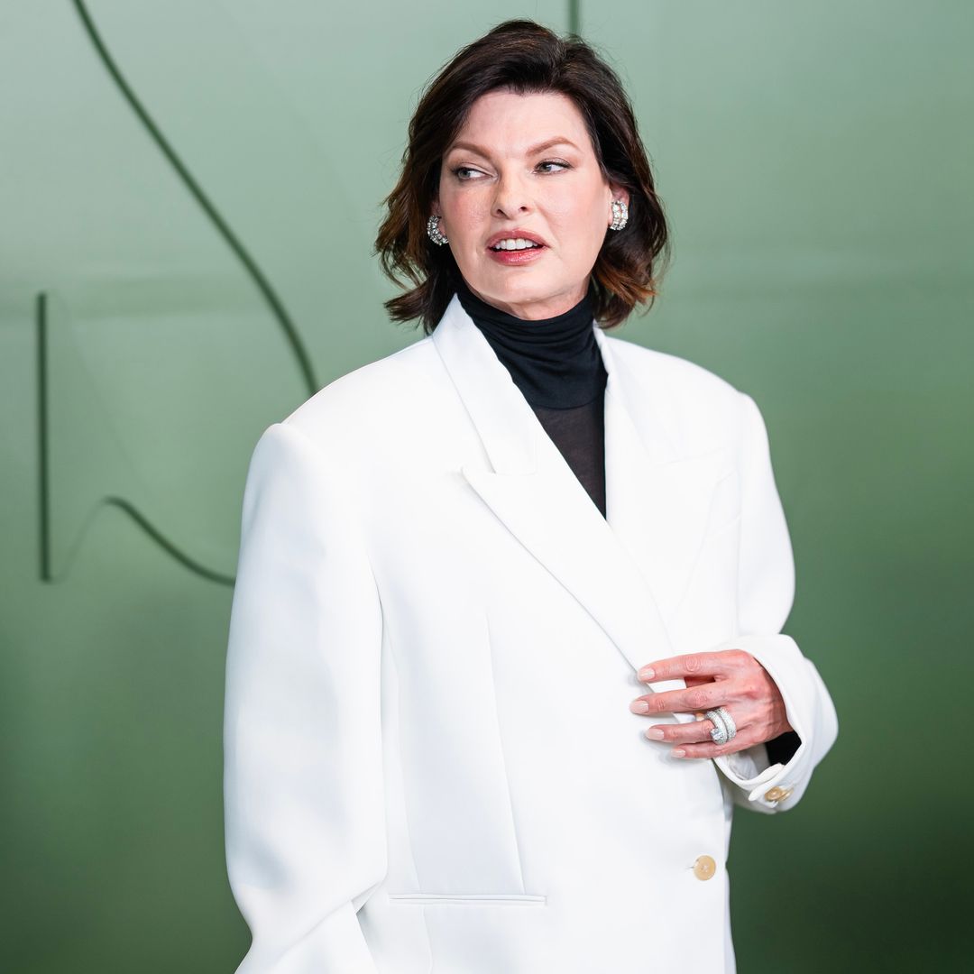 Linda Evangelista proves the timeless power of the tuxedo