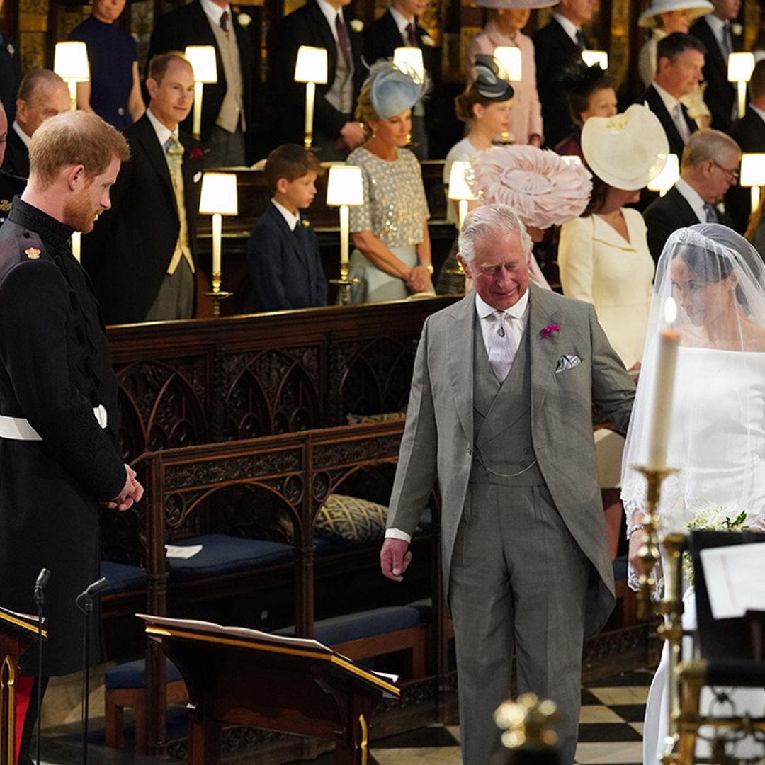 Prince Harry's private words to King Charles at wedding to Meghan Markle – watch