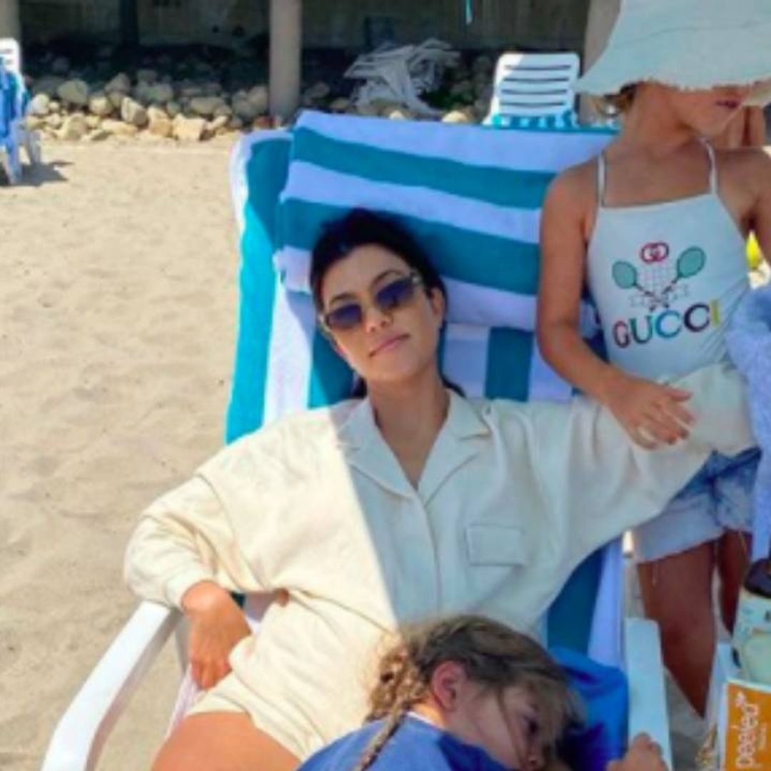 Kourtney Kardashian shares rare photo of son Mason during family holiday