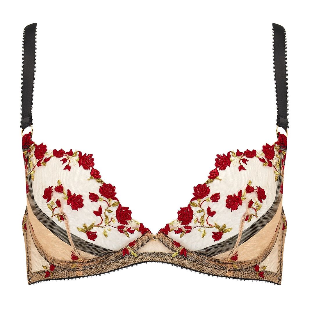 edge o beyond bra with rose detailing