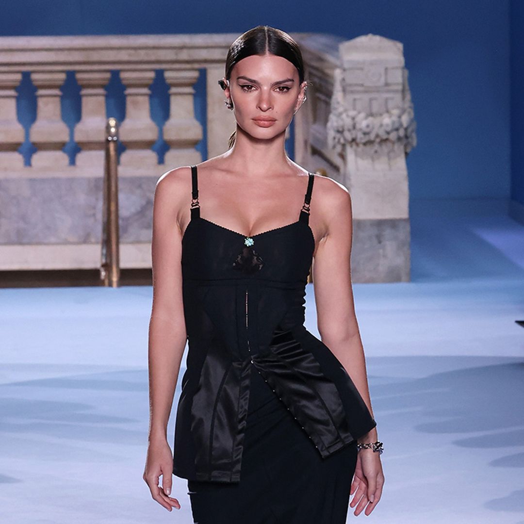 Emily Ratajkowski stuns in sultry corset and fishnets during New York Fashion Week