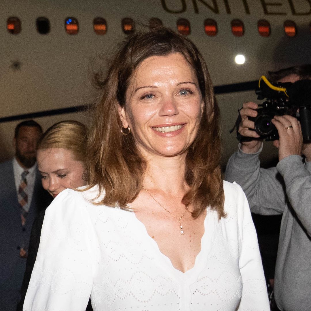 Keir Starmer's wife Victoria steps off the plane in the most dazzling dress