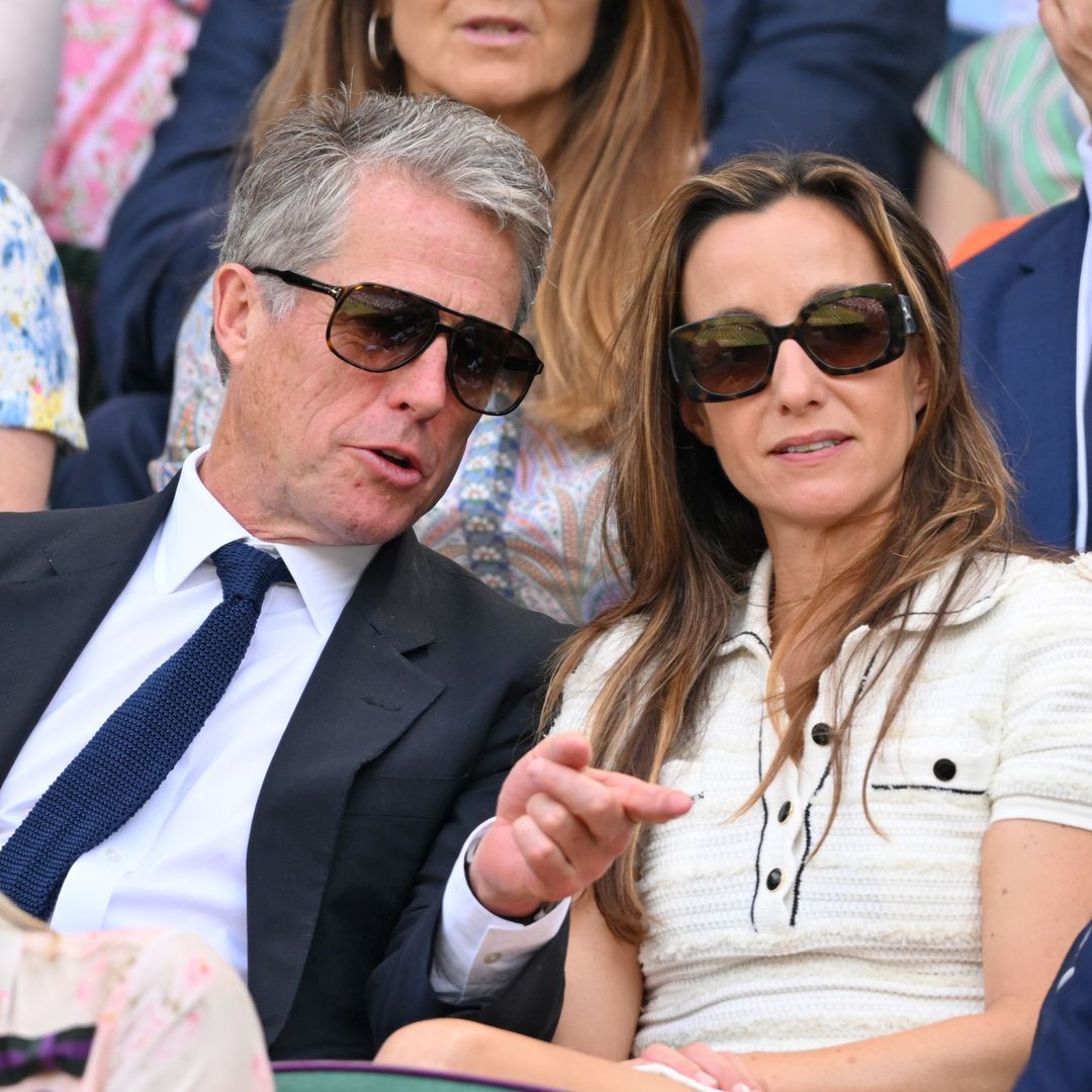Hugh Grant and wife Anna Eberstein are the perfect couple as they make rare appearance