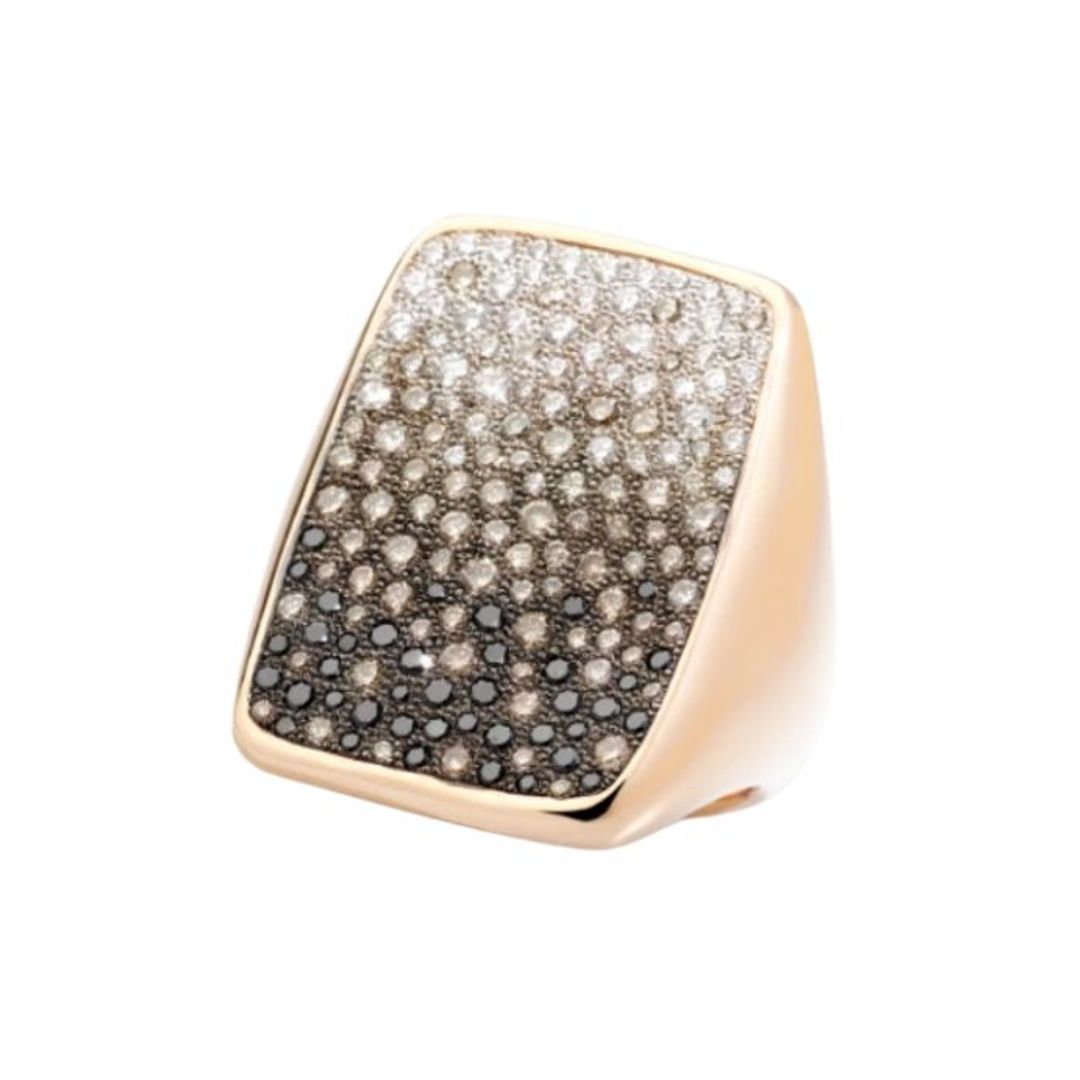 Pave-stud cocktail ring 