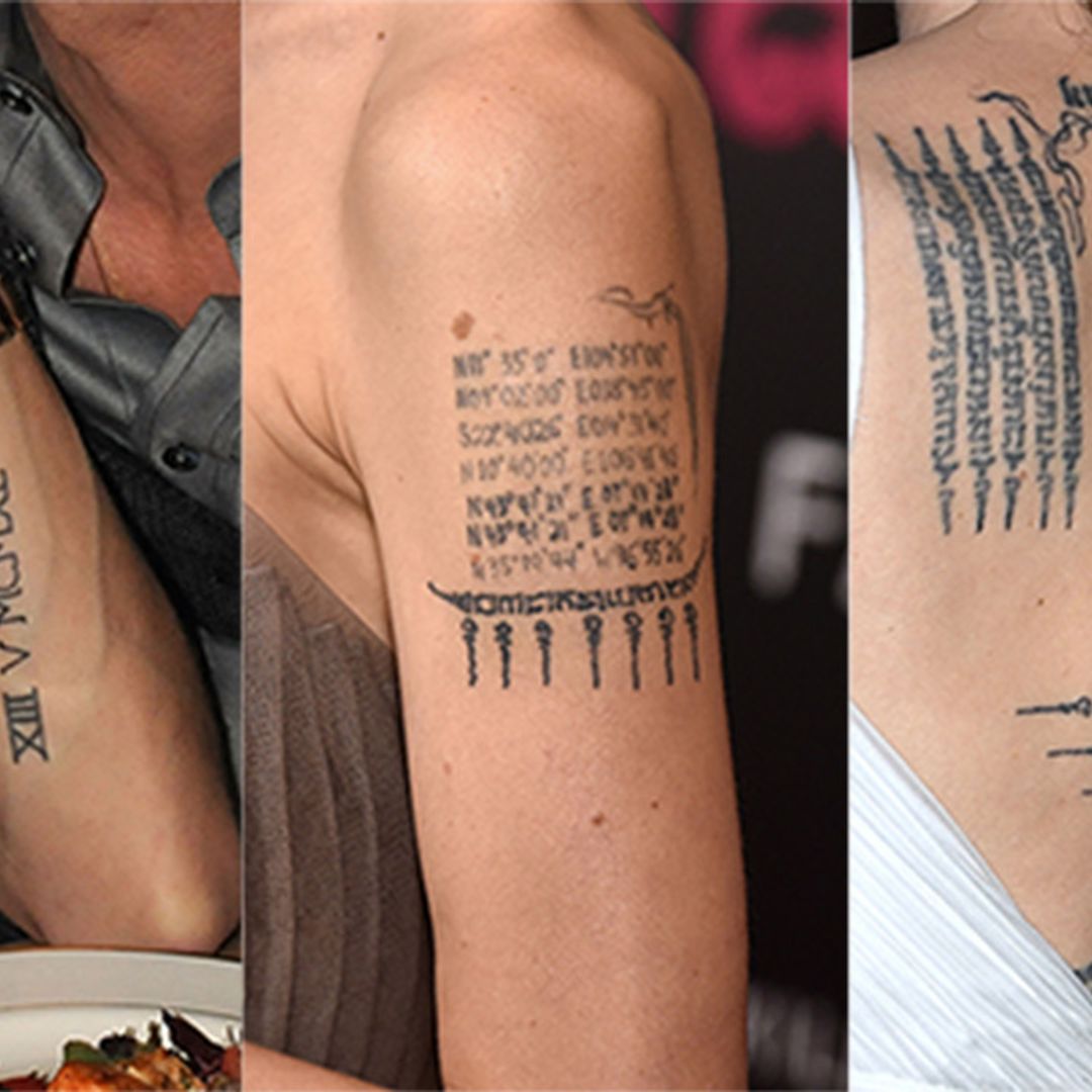 Angelina Jolie's tattoos and the sweet meanings behind them