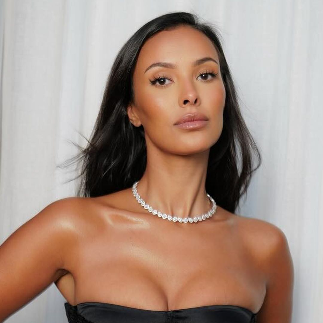 Maya Jama looks like a literal mermaid in cutout crop top and matching low-rise midi skirt