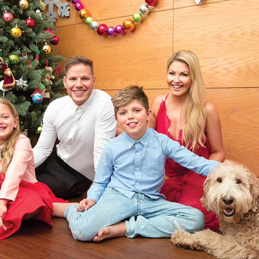 Home for the holidays! Cheryl Hickey counts down to Christmas in her first family photo shoot