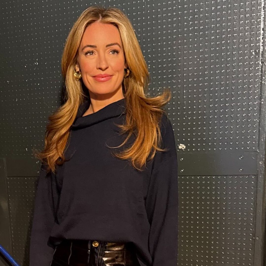 Cat Deeley stuns in chic high street sweater & leather mini skirt - shop the look