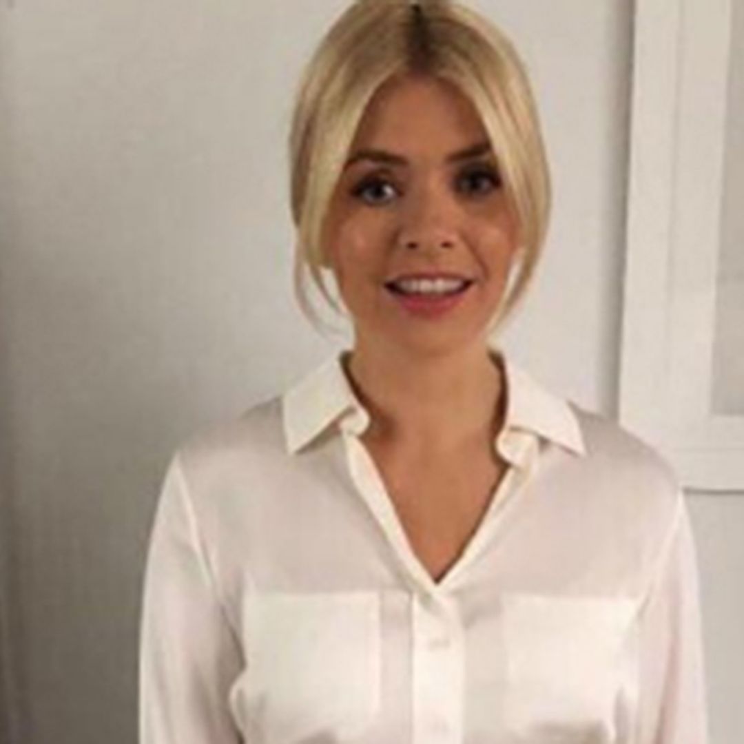 Holly is stripe-tastic in high street skirt on ITV's This Morning