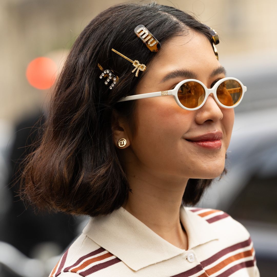 90s hair accessories back in style miu miu pins and barrettes.
