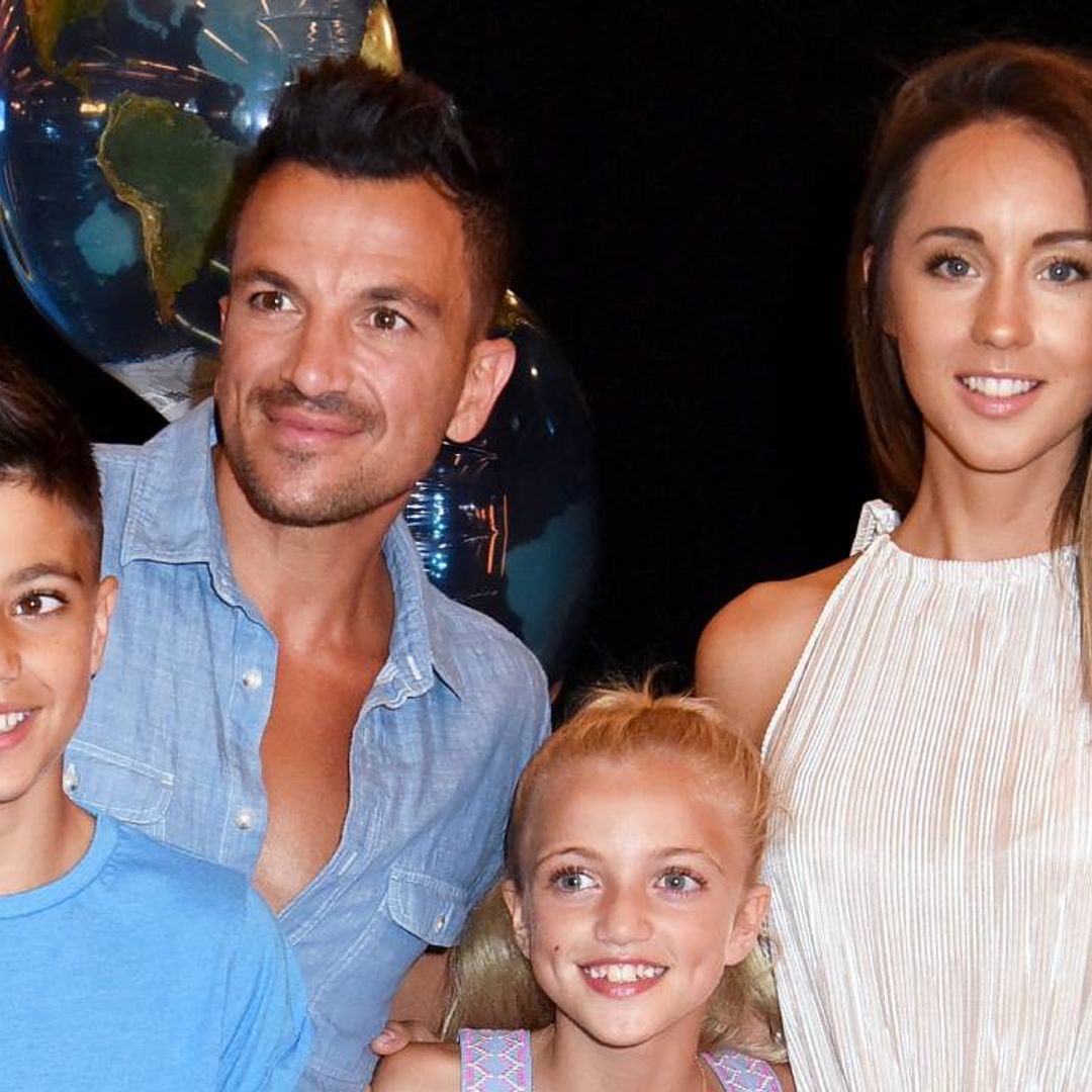 Peter Andre's children Junior and Princess enjoy relaxing in a spa while out in Australia