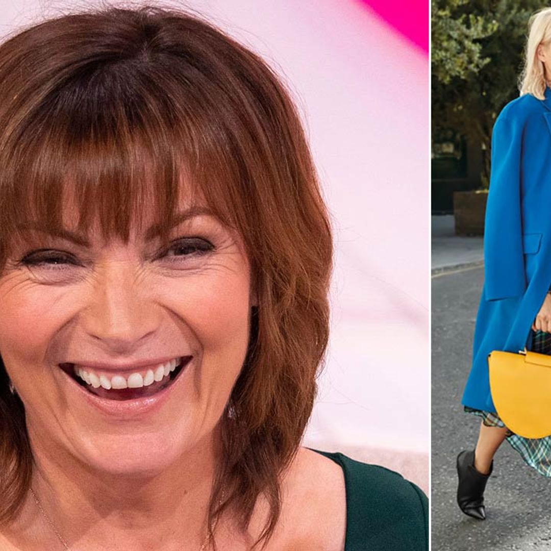 Lorraine Kelly's tartan Marks & Spencer dress is so flattering - just ask Holly Willoughby