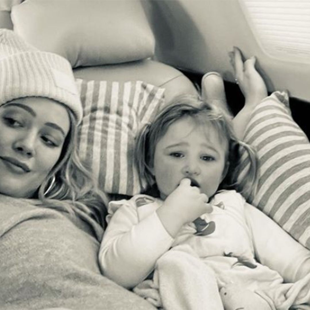 Hilary Duff gets fans talking about baby’s gender following hospital visit