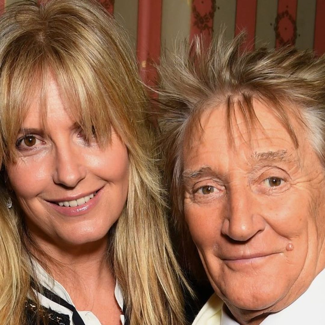 Penny Lancaster reacts as husband Rod Stewart's incredible gesture is revealed