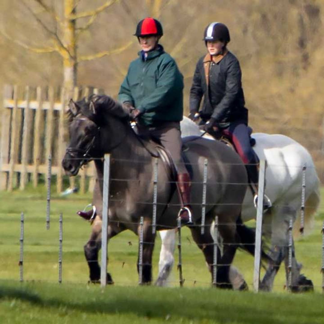 Prince Edward joined by daughter Lady Louise Windsor on horse riding outing