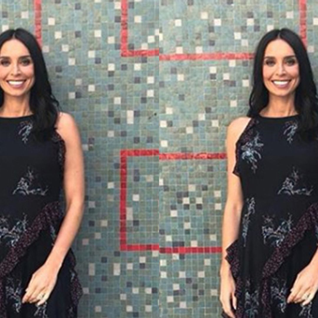 Christine Lampard looks so gorgeous on Loose Women in a stunning dress from Mint Velvet