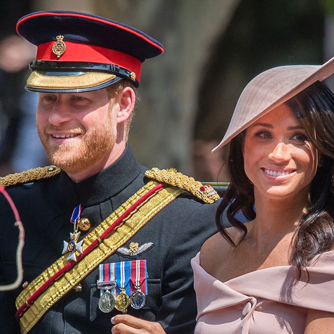 A look back at Prince Harry and Meghan Markle's sweet Trooping the Colour moment