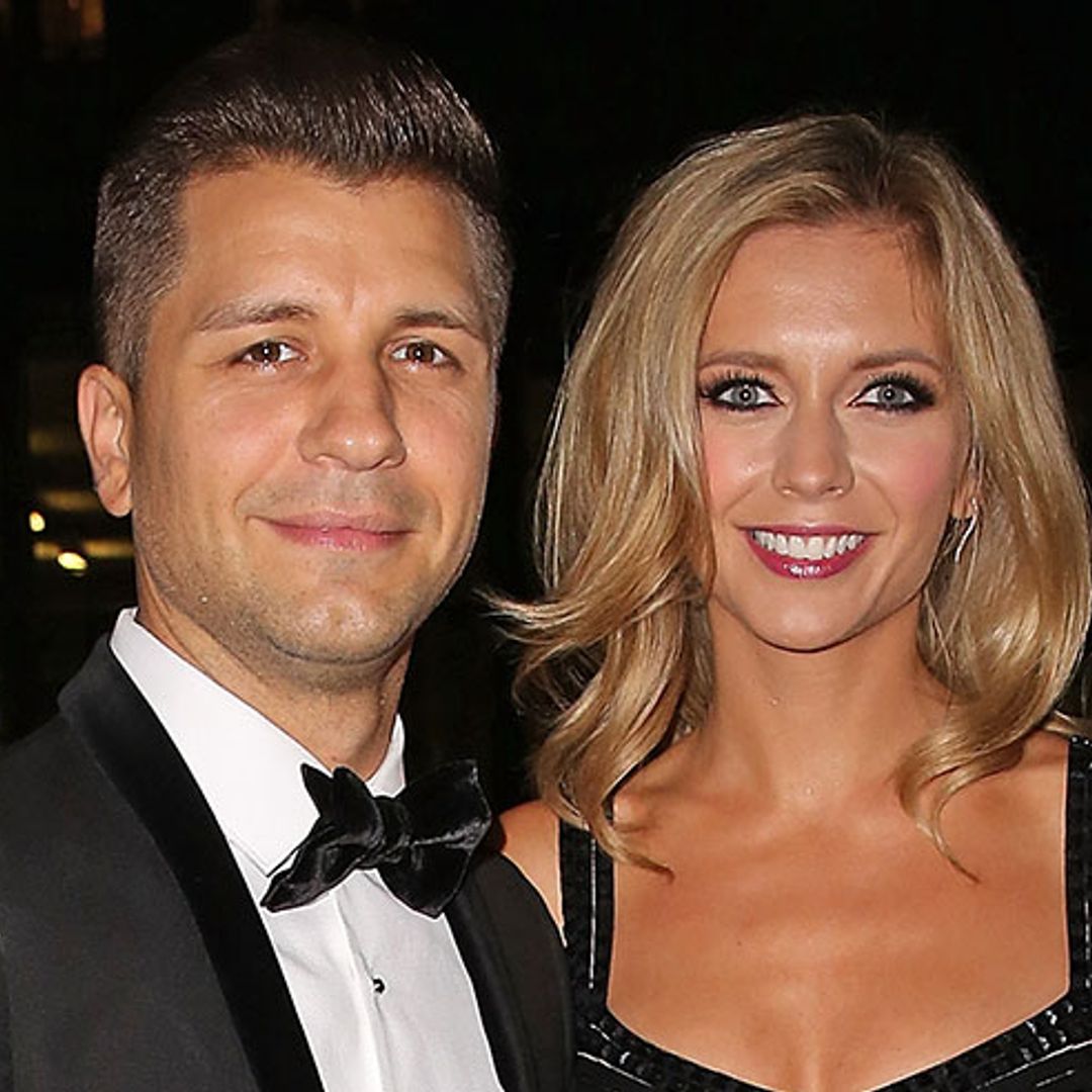 Strictly's Rachel Riley and Pasha Kovalev arrive for Christmas holiday after Gatwick drone drama