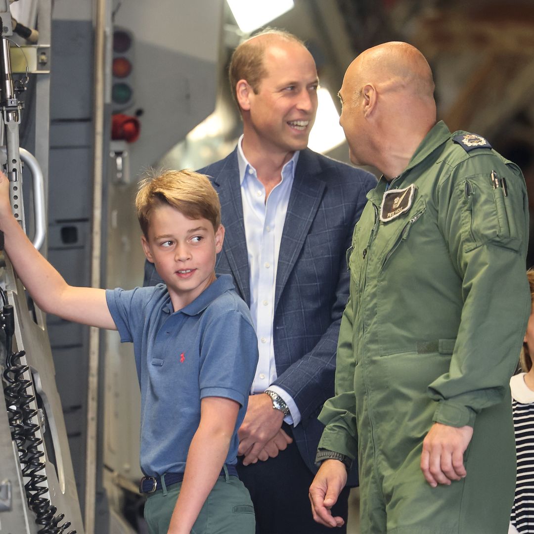 Prince George enjoys first flying lesson as Prince William and Kate watch - report