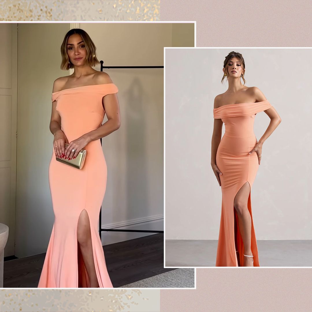 Frankie Bridge is a goddess in fitted 'tan enhancing' maxi dress 
