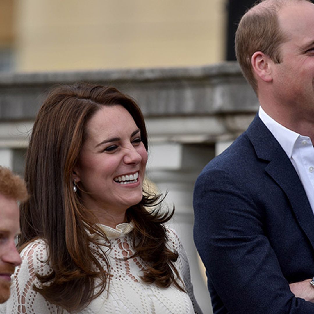 Kate, William and Harry treat children to charming Palace tea party – see the photos