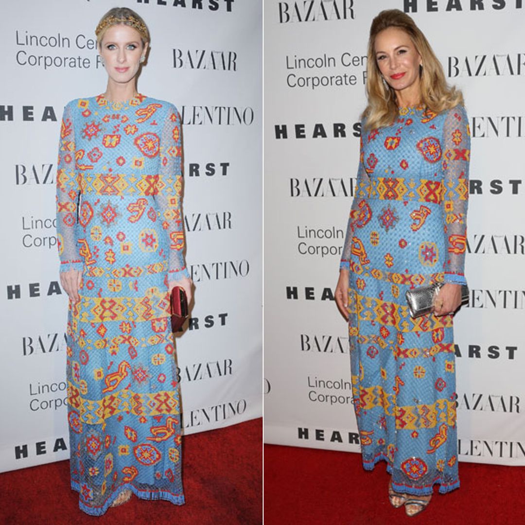 Awkward! Nicky Hilton and Tommy Hilfiger's wife turn up to Valentino bash in matching dresses