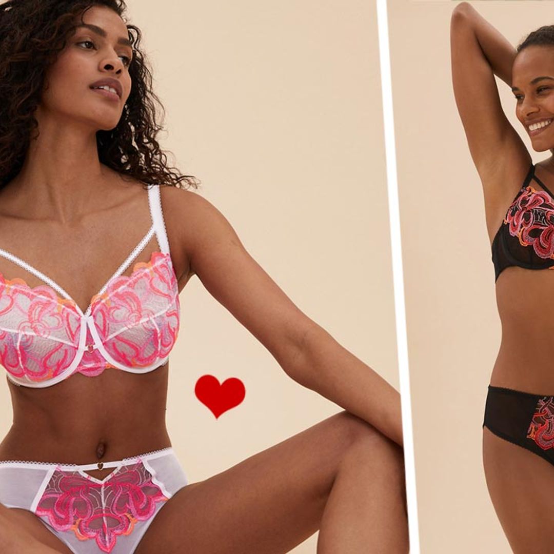 Marks & Spencer has unveiled sexy heart-covered lingerie ahead of Valentine’s Day and we’re swooning