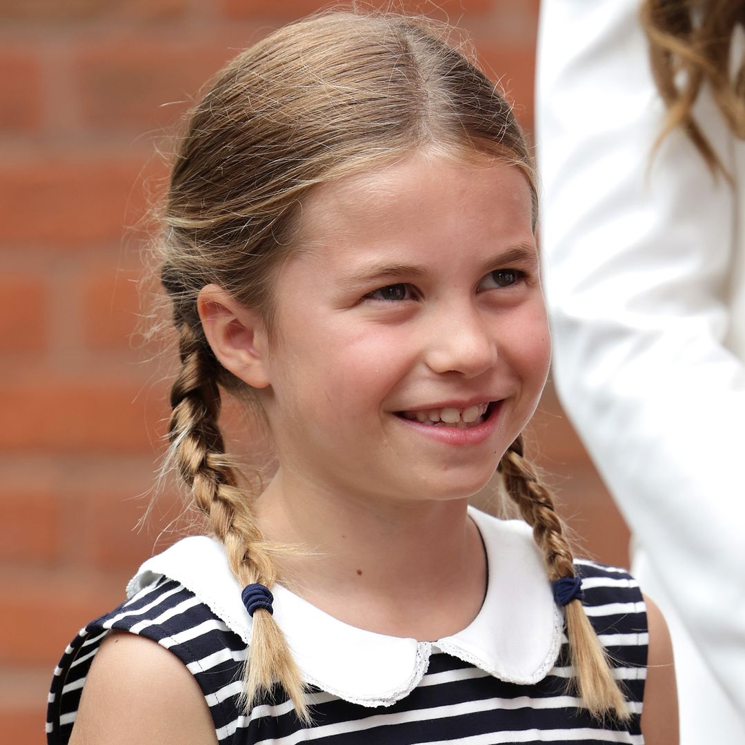 Princess Charlotte looks so stylish in striped dress and trainers - shop the look