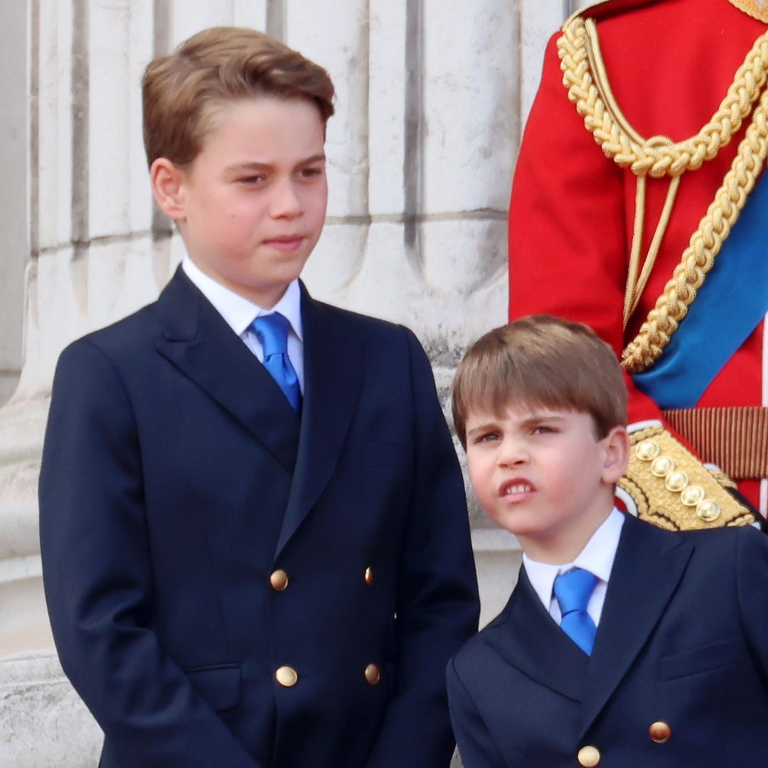 Prince George has a big brother moment with Prince Louis on Palace balcony