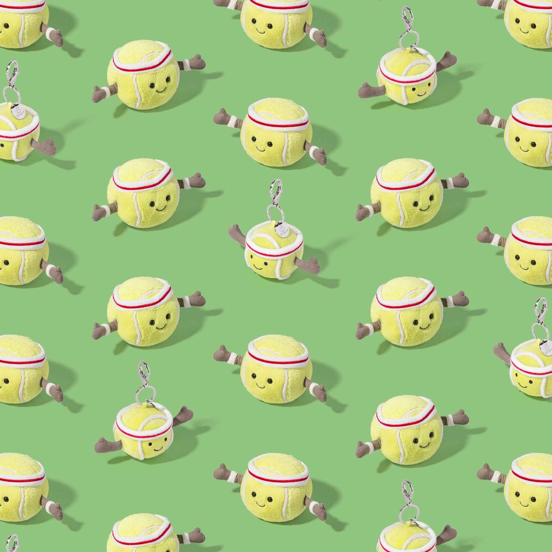 Jellycat has the perfect tennis inspired bag charm - just in time for Wimbledon