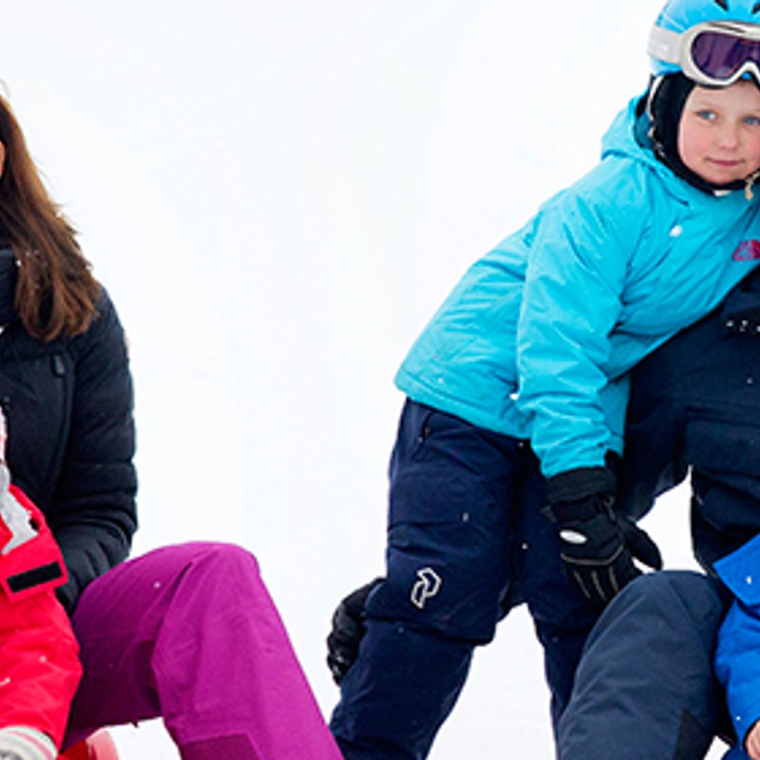 Princess Mary and Prince Frederik of Denmark hit the slopes with their four children