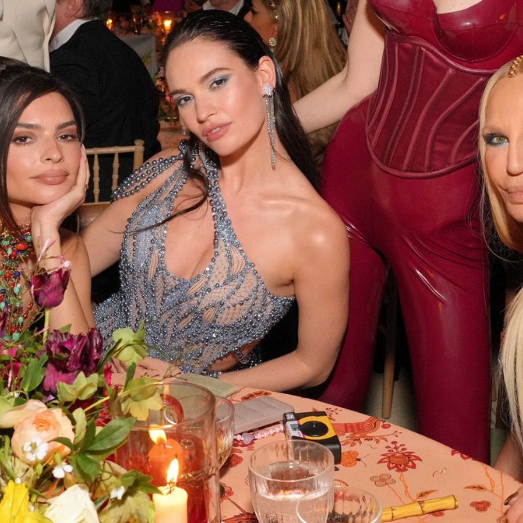 Lily James gushes over "true Queens" Donatella Versace and Emily Ratajkowski on Instagram